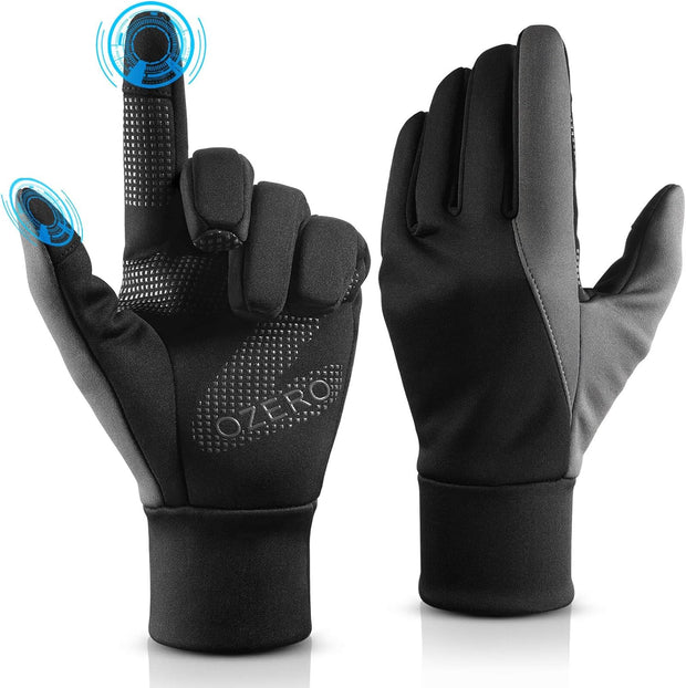 OZERO Winter Touchscreen Gloves for Men: Warm Running Gloves Windproof Water Resistant - Lightweight Thermal Glove for Hiking Cycling Driving